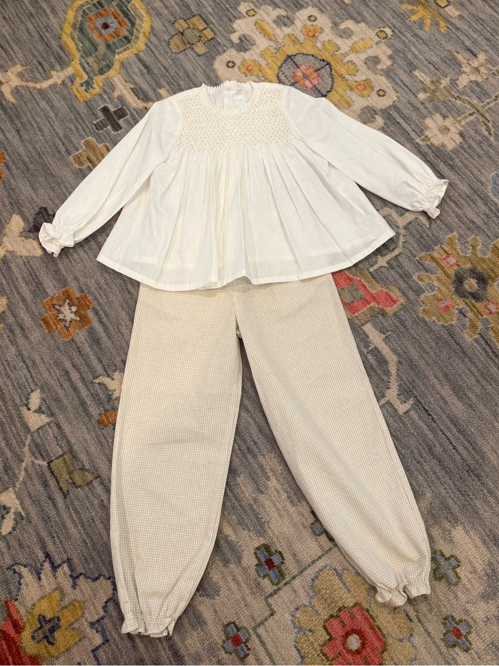 NWOT Edgehill Collection Kristin Ellen Hockman Delphine Honeycomb Blouse Pants